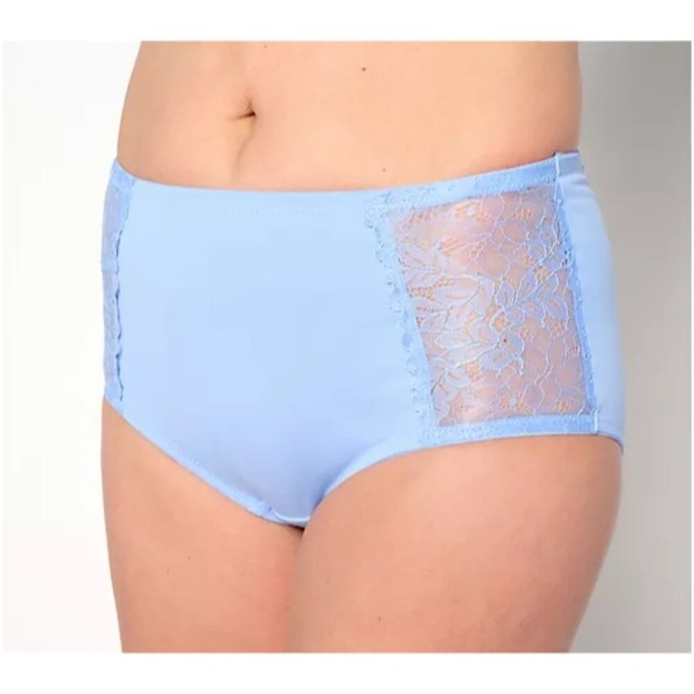 Breezies Hipster Briefs w/ Lace Trim 3-Pack Basic 1X BGE/WHT/BLK A634609 NEW - Picture 2 of 4